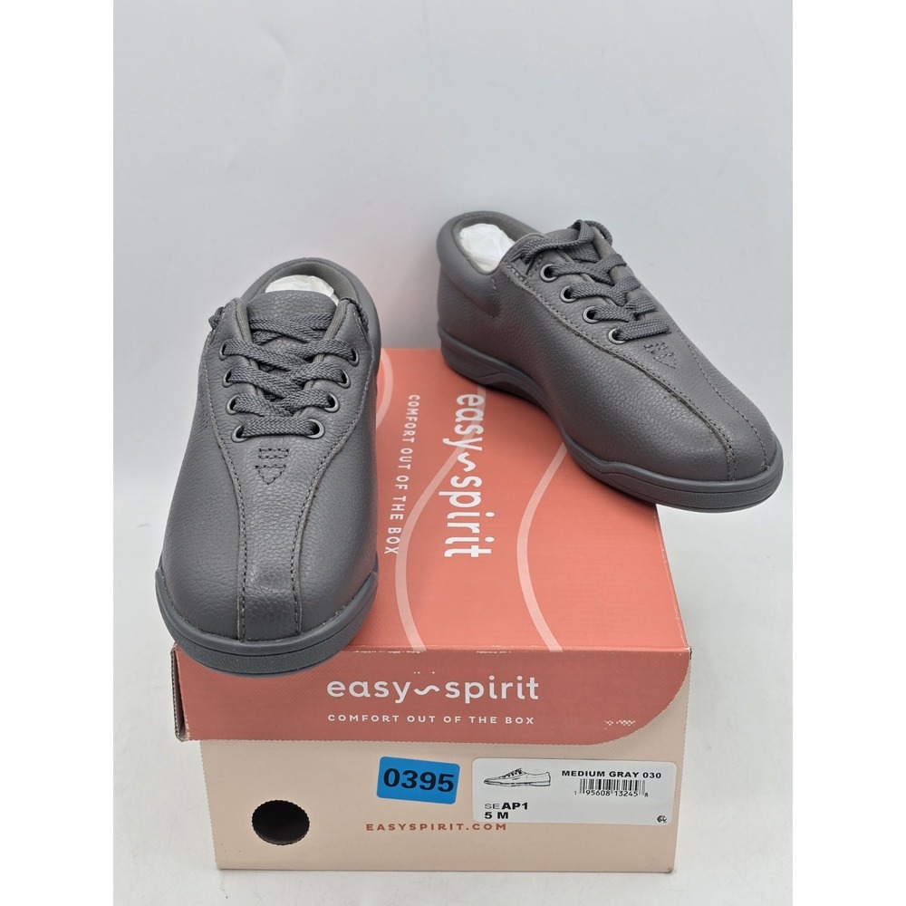 NEW Easy Spirit AP1 Leather Sport‎ Walking Shoe Women's Size 5 M - Gray